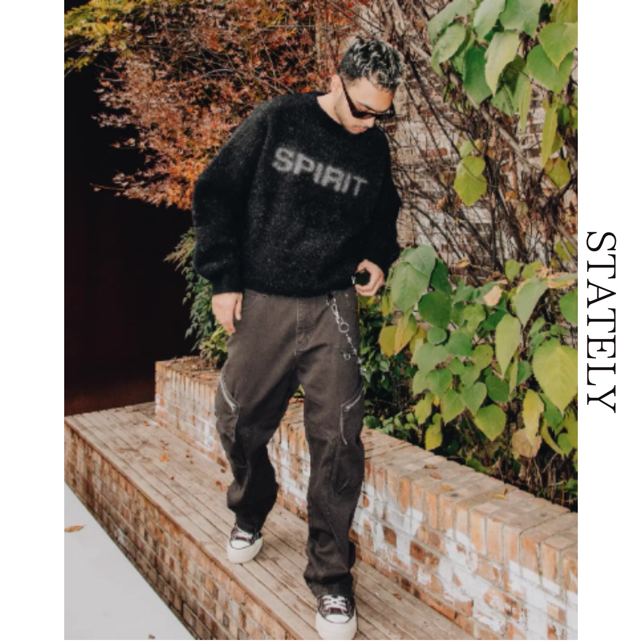 スプレーロゴ シャギーニット_T153・画像6