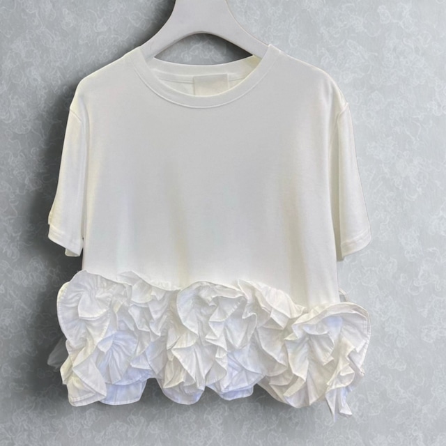 ボリュームフリルTシャツ　3color　N00584