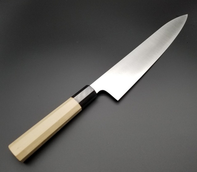 【スウェーデン鋼】和牛刀（両刃） 240㎜〈手研ぎ仕上げ〉