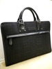 美品16万◆BURBERRY バーバリー A4対応 ビジネス可 レザーxキャンバス バッグ ブリーフケース 黒◆ ビジネスシーンでも大活躍の秀逸モデル