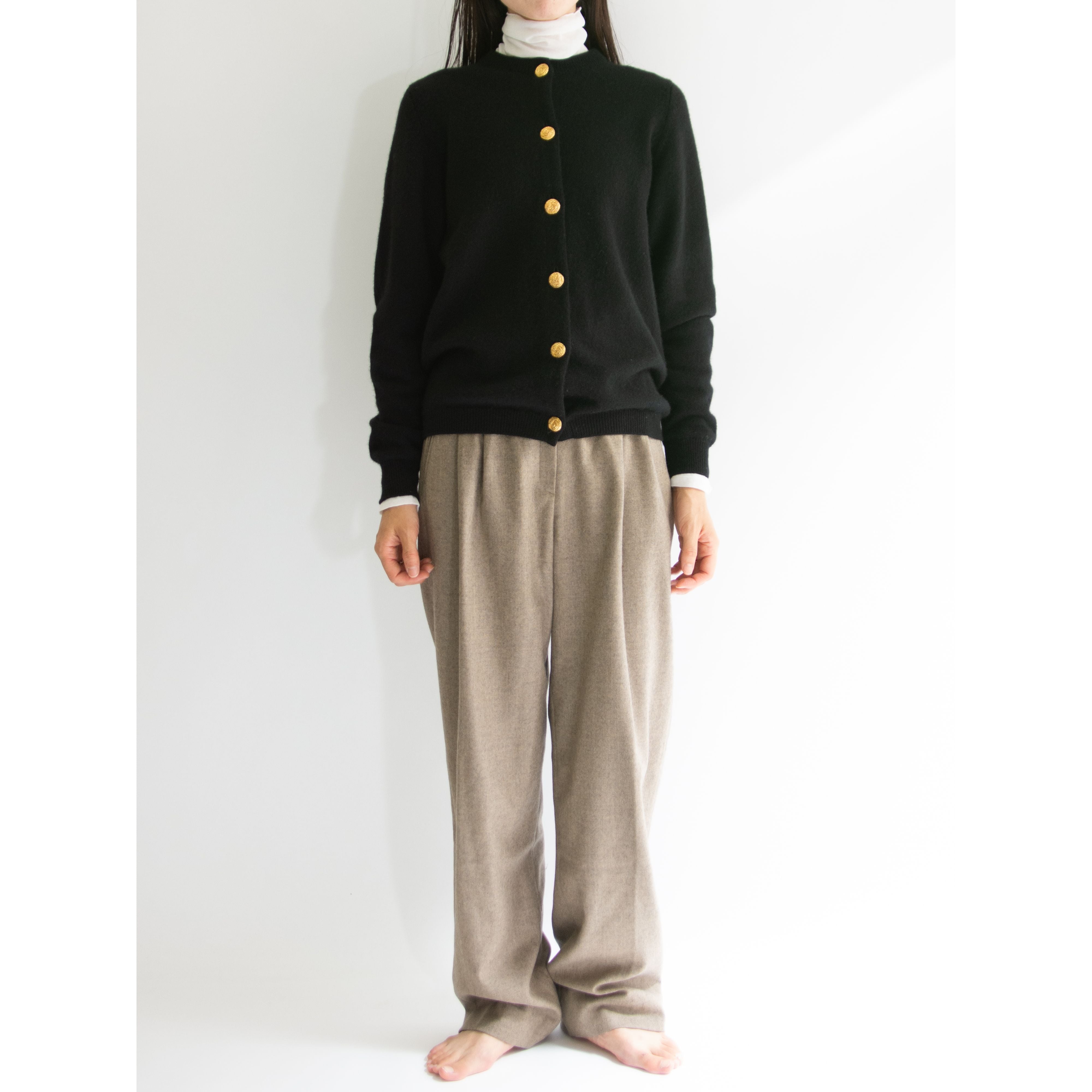 【Dorland】Made in Scotland 100% Cashmere Crew Neck Cardigan（スコットランド製 クルーネックカシミヤニットカーディガン セーター）