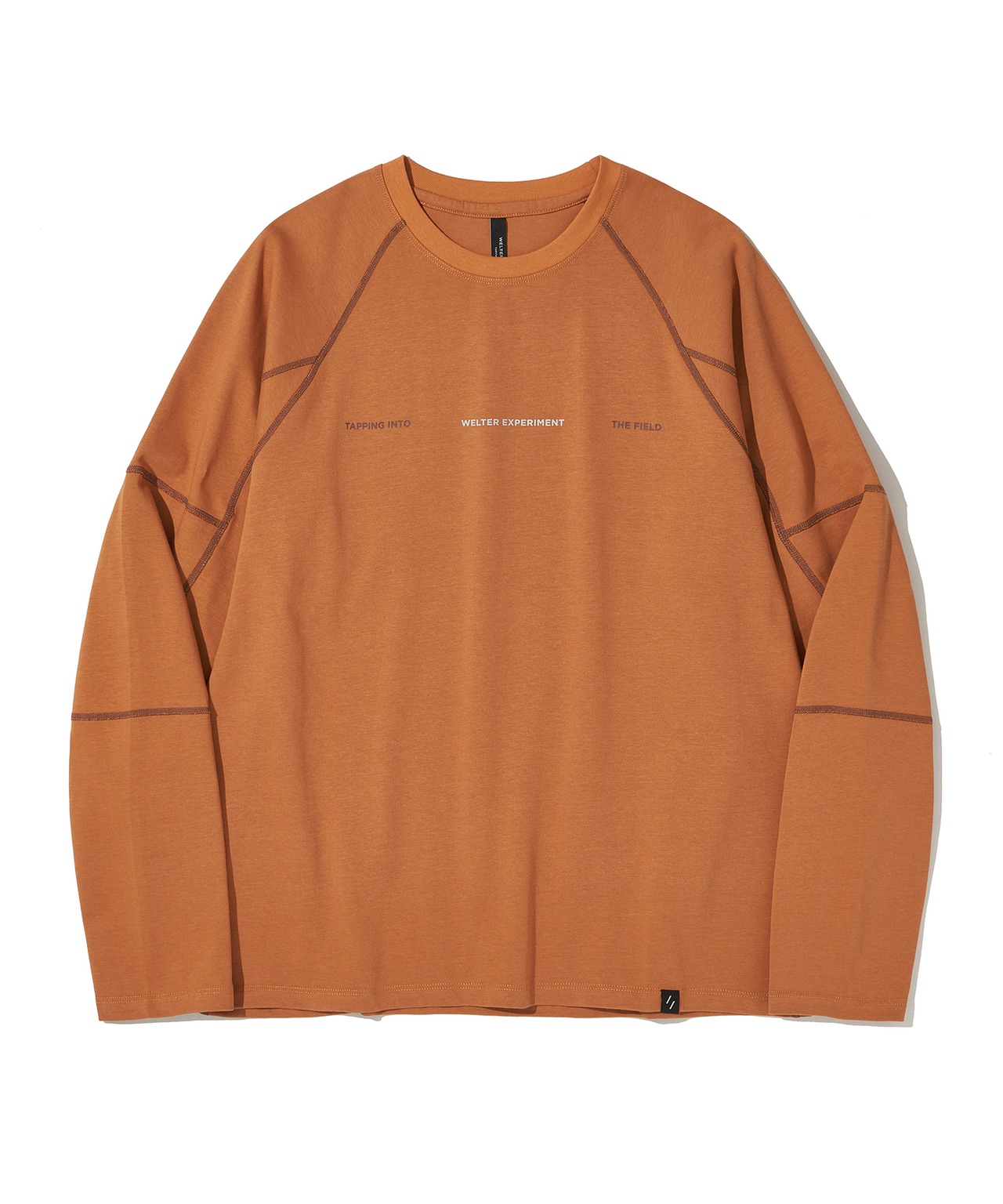 CONTRAST WONDER LONG SLEEVE T-SHIRT_ORANGE