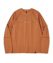 CONTRAST WONDER LONG SLEEVE T-SHIRT_ORANGE