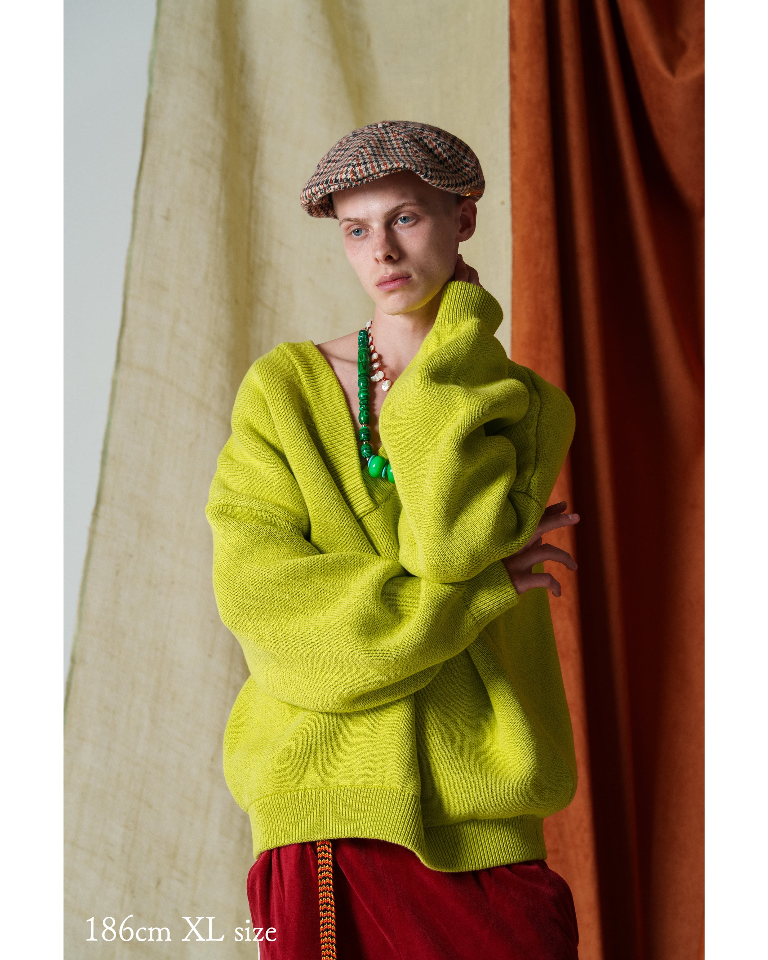 【ECO SAMPLE】コットンVネックセーター