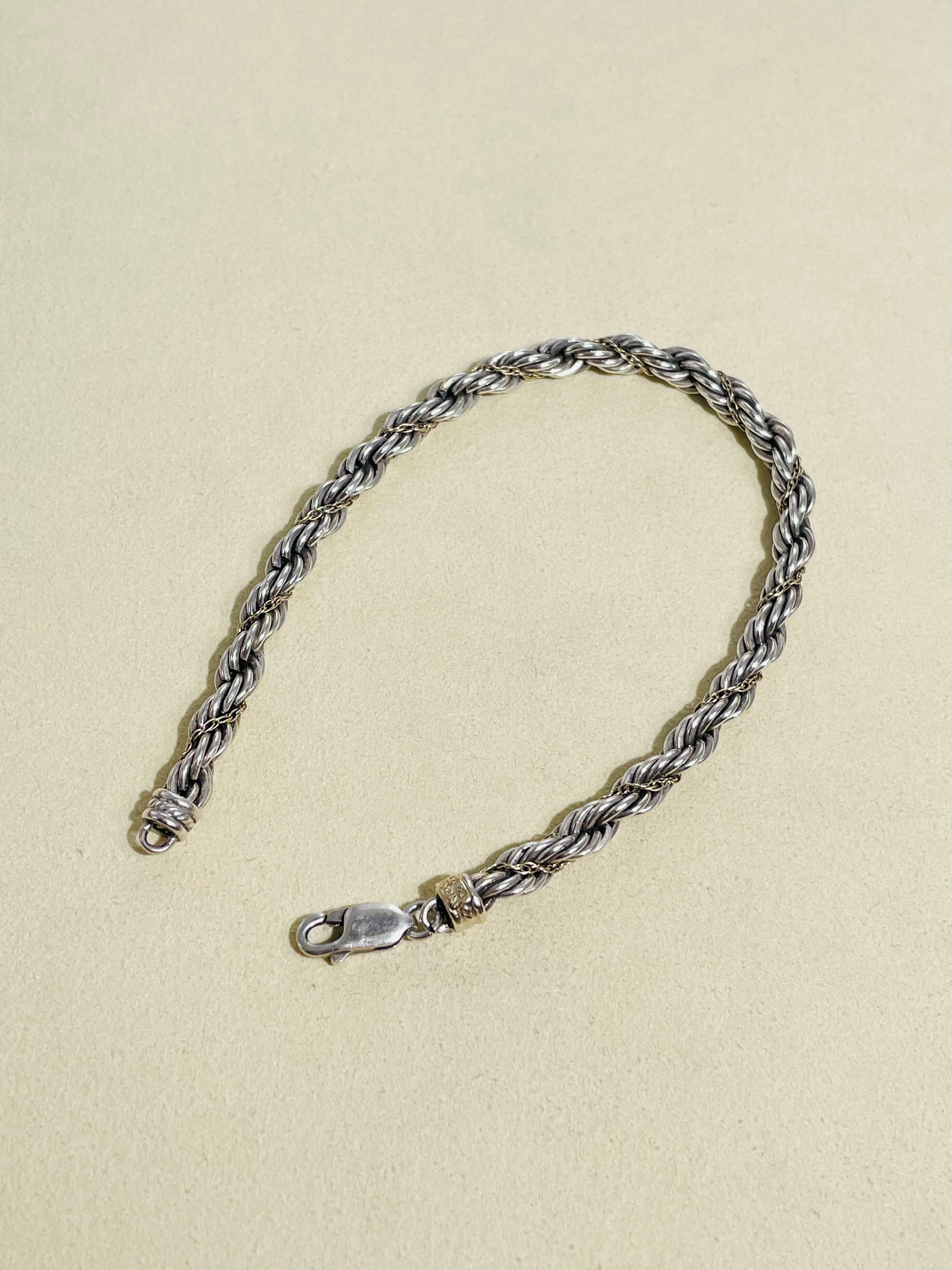 14K Gold Accent Twist Rope Bracelet -U.S-