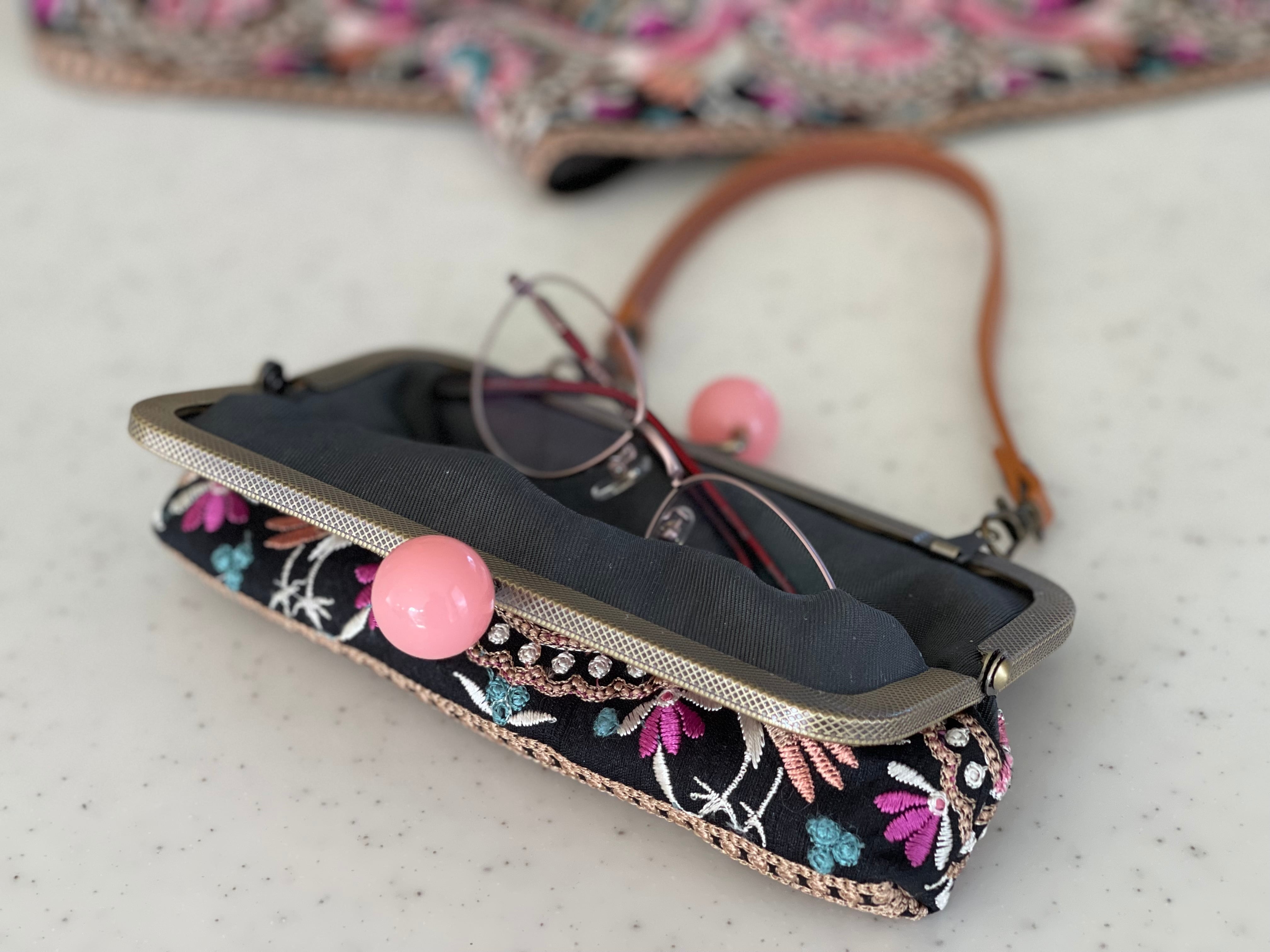 萩原様 インド刺繍 ボックスポーチ ハンドメイド sohkot92_01b