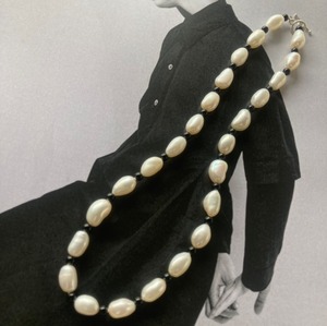nugget pearl all knot necklace