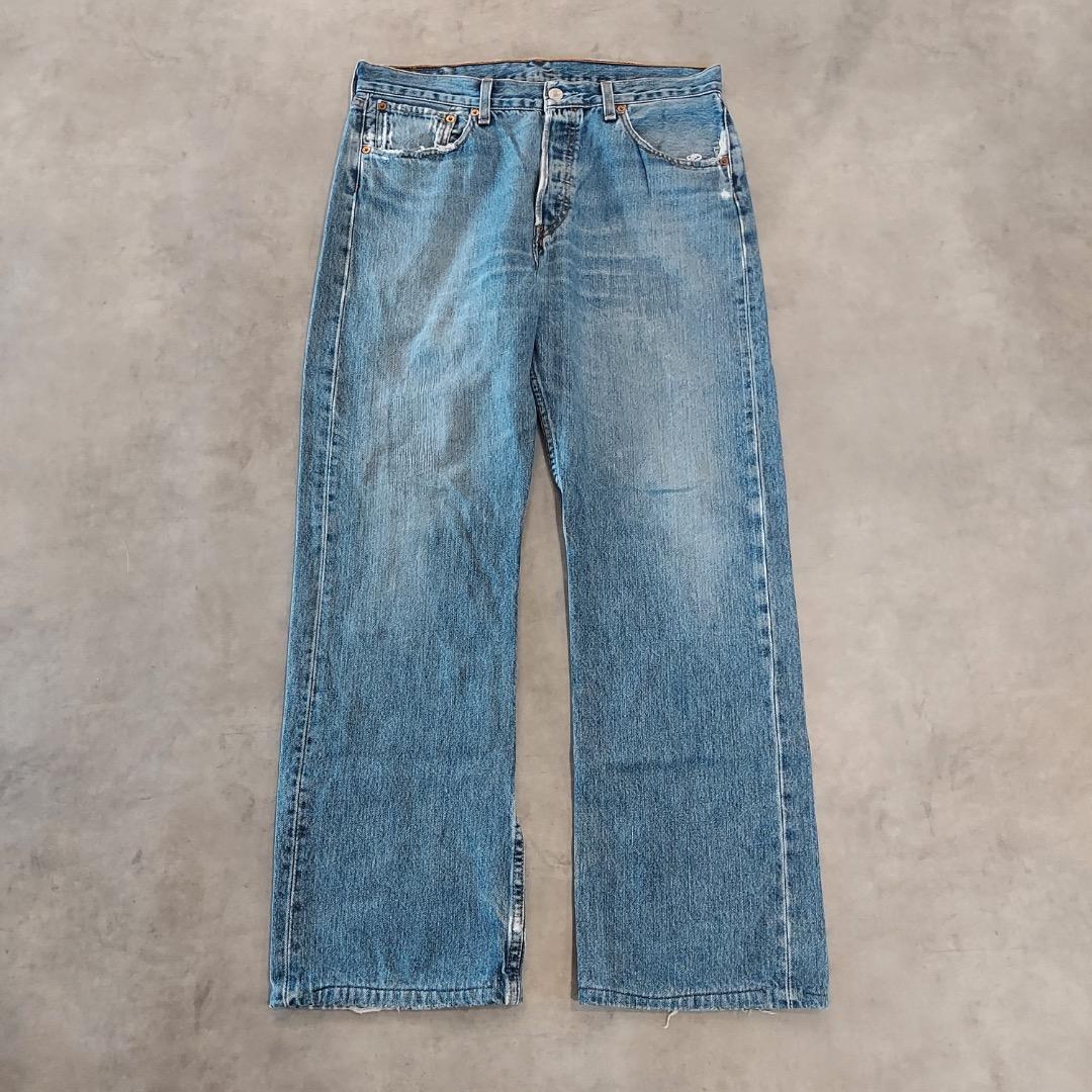 リーバイス501 Levis W33 青 ヒゲ 古着 00s Y2K 21876