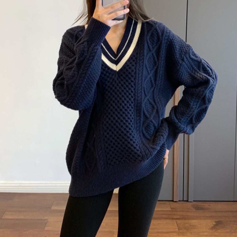 ケーブル編み ニット セーター レディース 春秋冬 韓国 トップス おしゃれ 大人 かわいい フェミニン ケーブルニット ゆるかわ 大人可愛い 大人女子