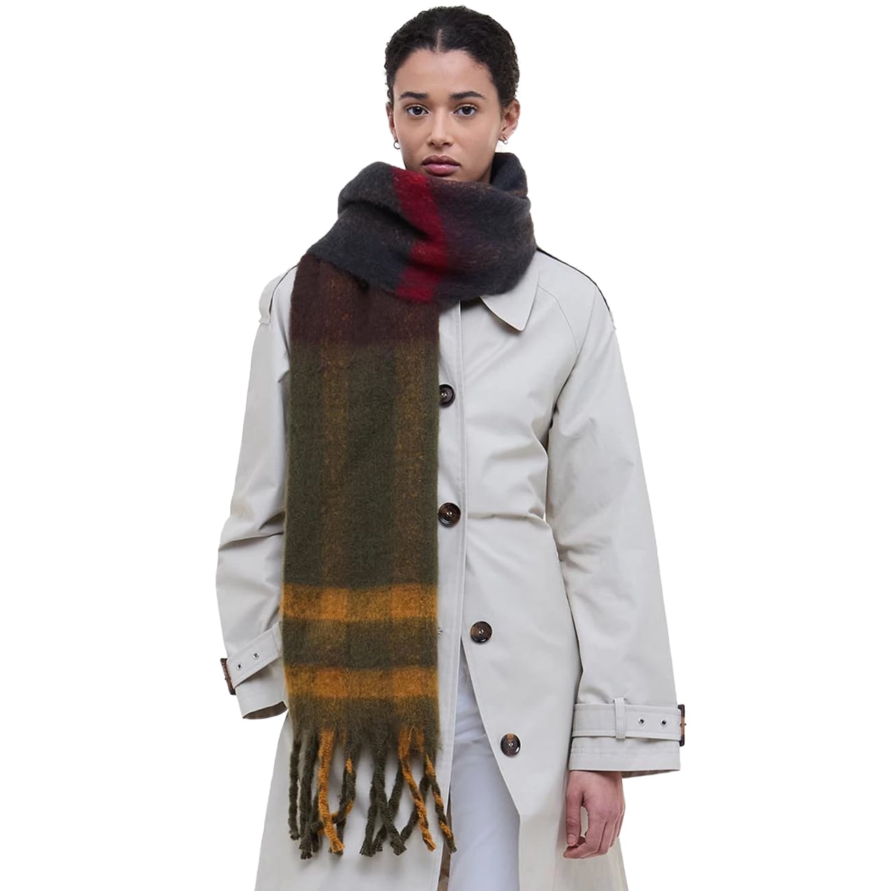 Barbour バブアー Isla Tartan Boucle Scarf Classic アイラ タータン