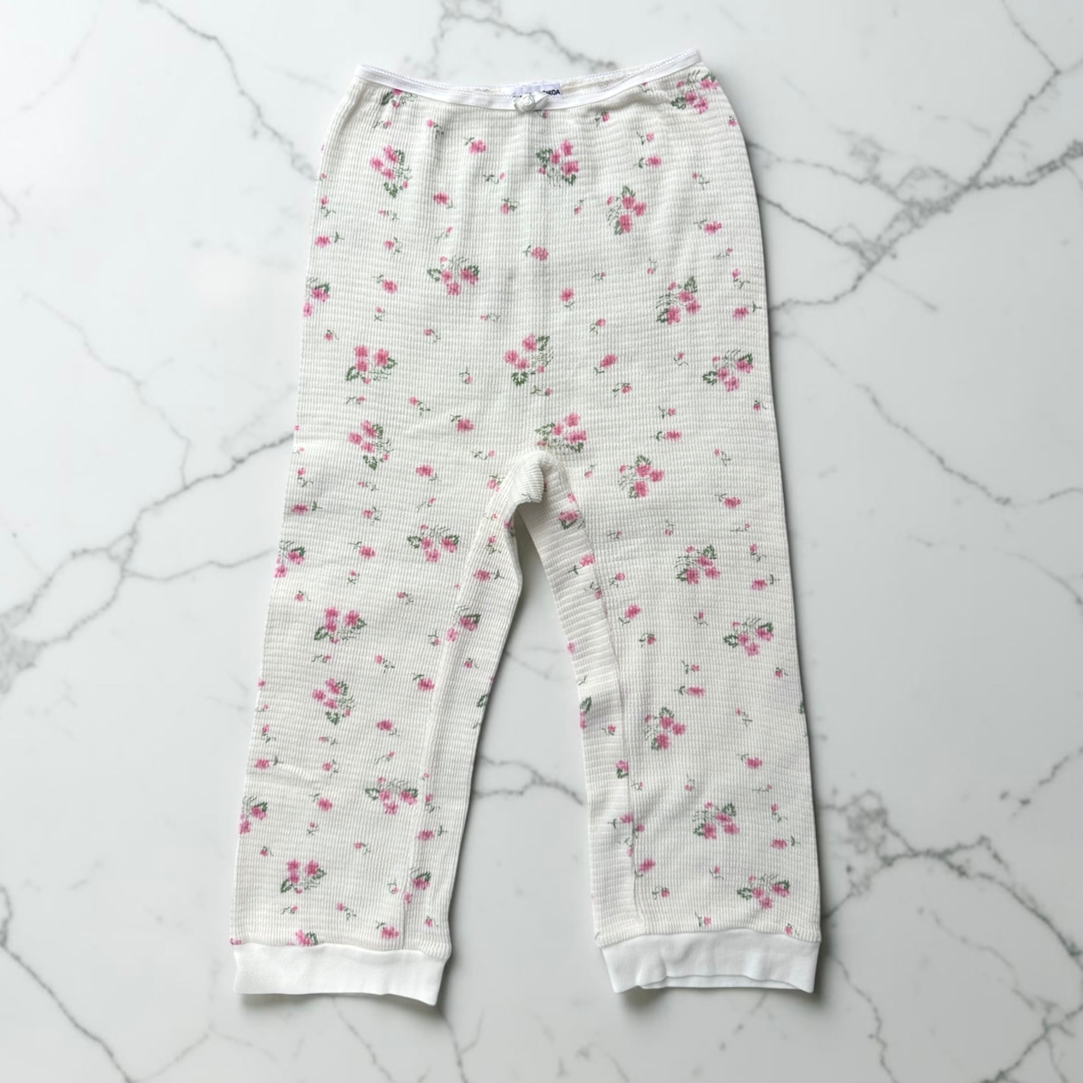 FUMIKA_UCHIDA  [FLORAL PRINT WAFFLE CROPPED PANTS]