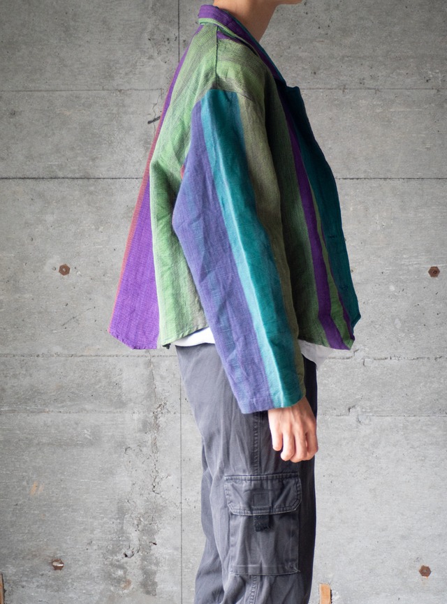 "SKORPI" 1980s Multi stripe jacket