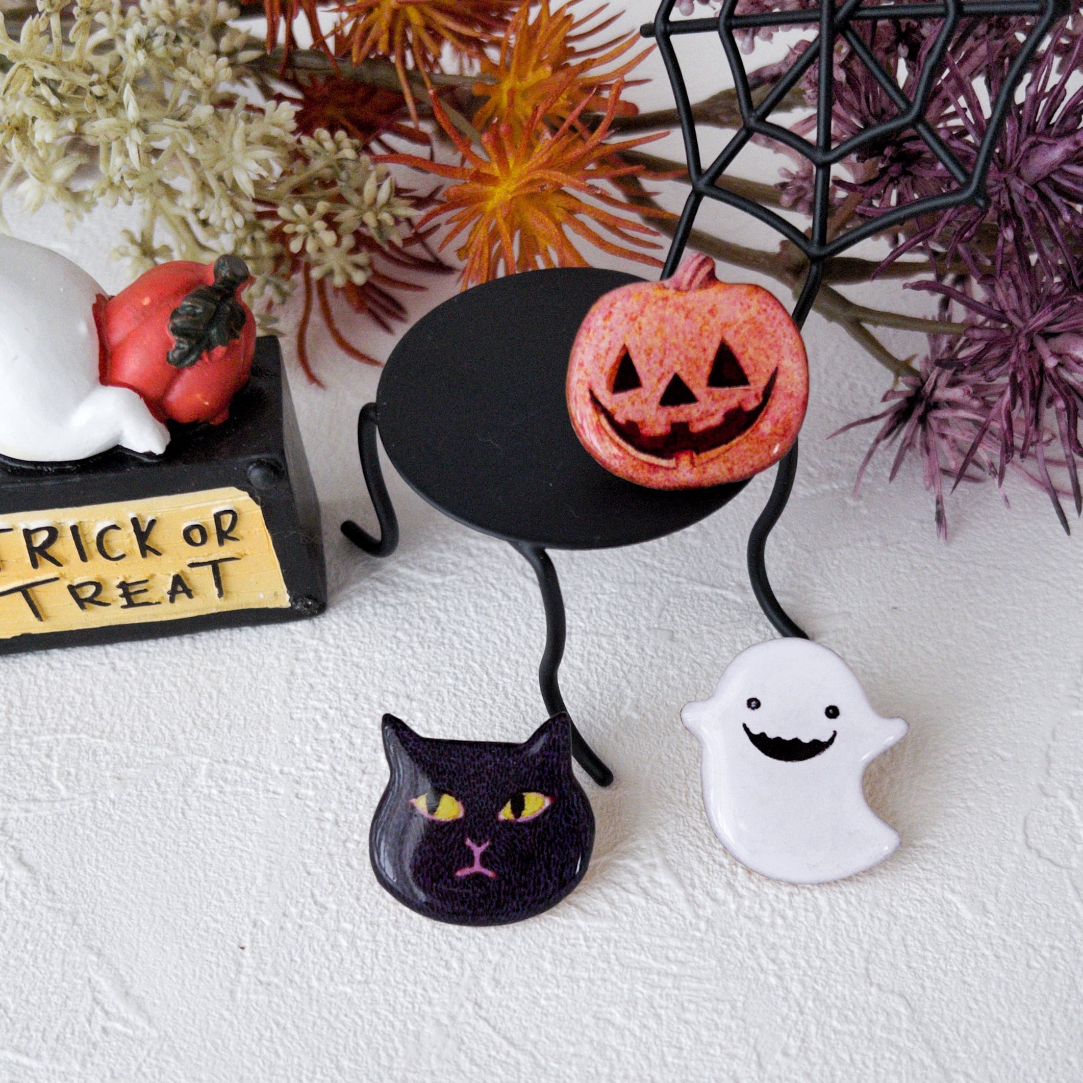 仲良し黒猫オバケ♡ハロウィン