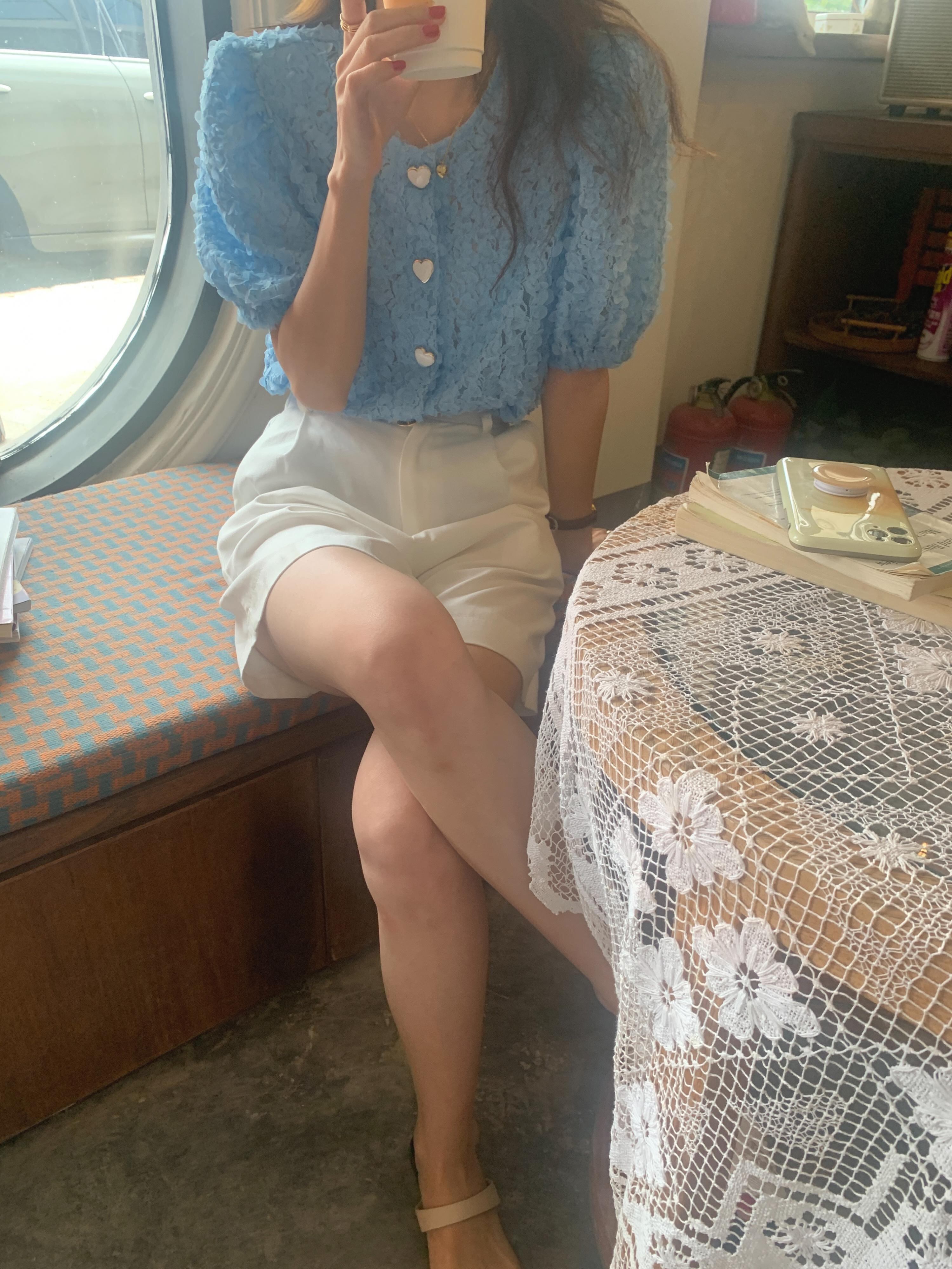 スリーブショートシャツ サマースタイルトップス 夏物 ビッグFスモールZ韓国30409873496