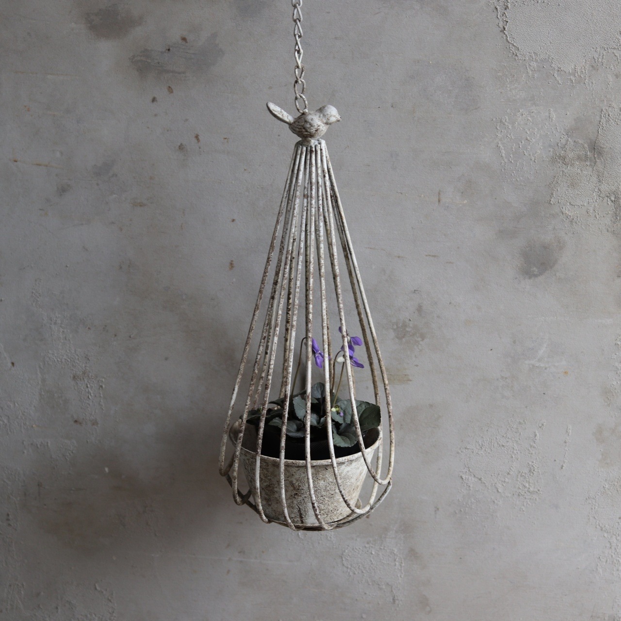 植木鉢　グッドポットハングGY　吊り下げタイプ　シャビーシック穴あり　UF538