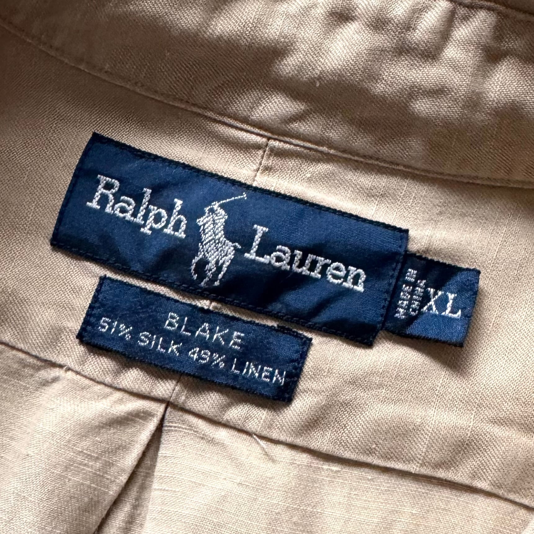 90s Ralph Lauren silk linen BD shirt 