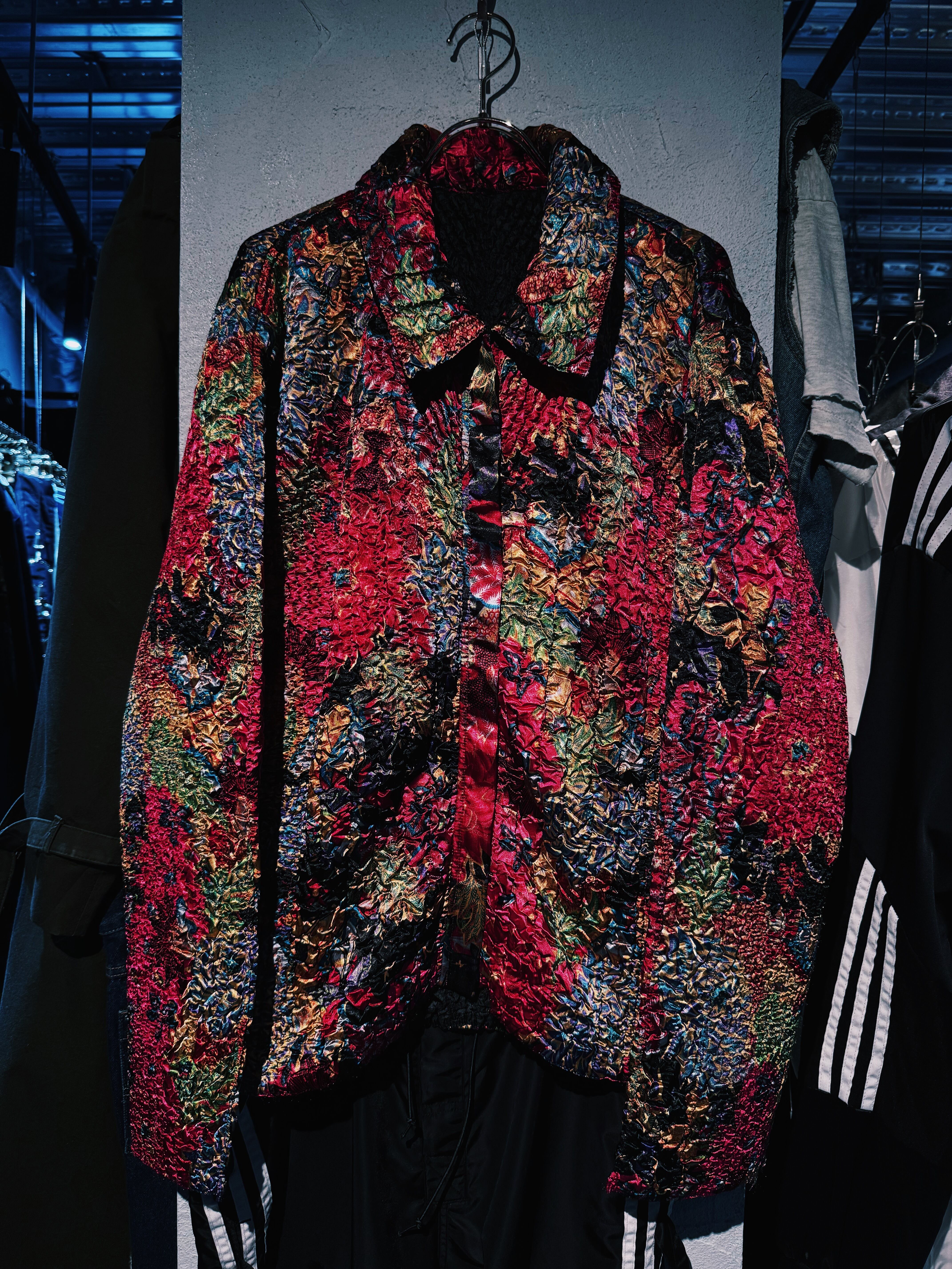 【D4C】"Dead stock" beautiful color artistic design reversible popcorn shirt jacket