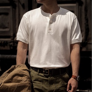 ヘンリーネック半袖シャツ 260130