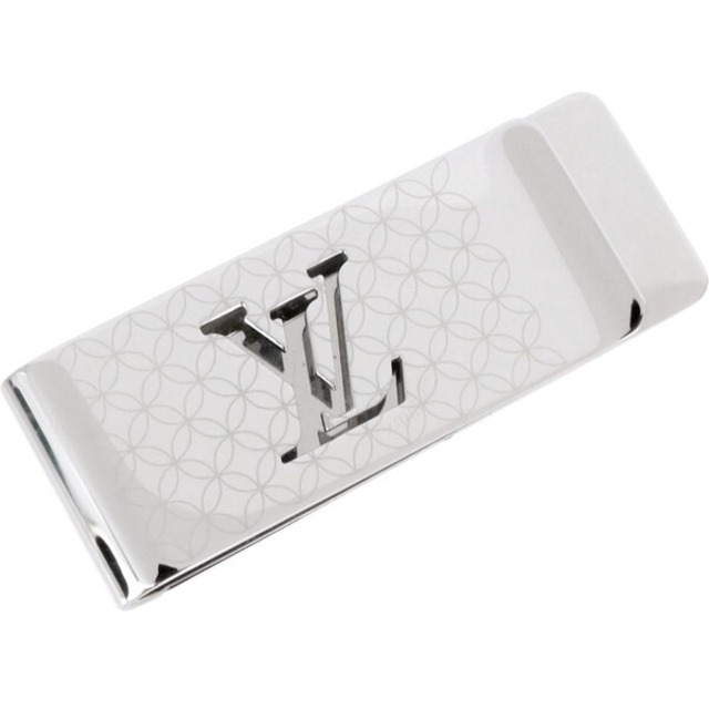 Used LOUIS VUITTON ルイヴィトン ビルクリップ・シャンゼリゼ M65041 モノグラム・フラワー シルバー マネークリップ 超美品