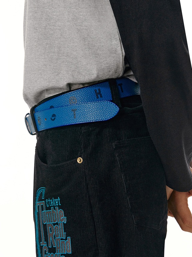 [TEKET] Humming Faux Leather Belt Blue 正規品 韓国ブランド 韓国ファッション 韓国代行 日本 店舗 テケット