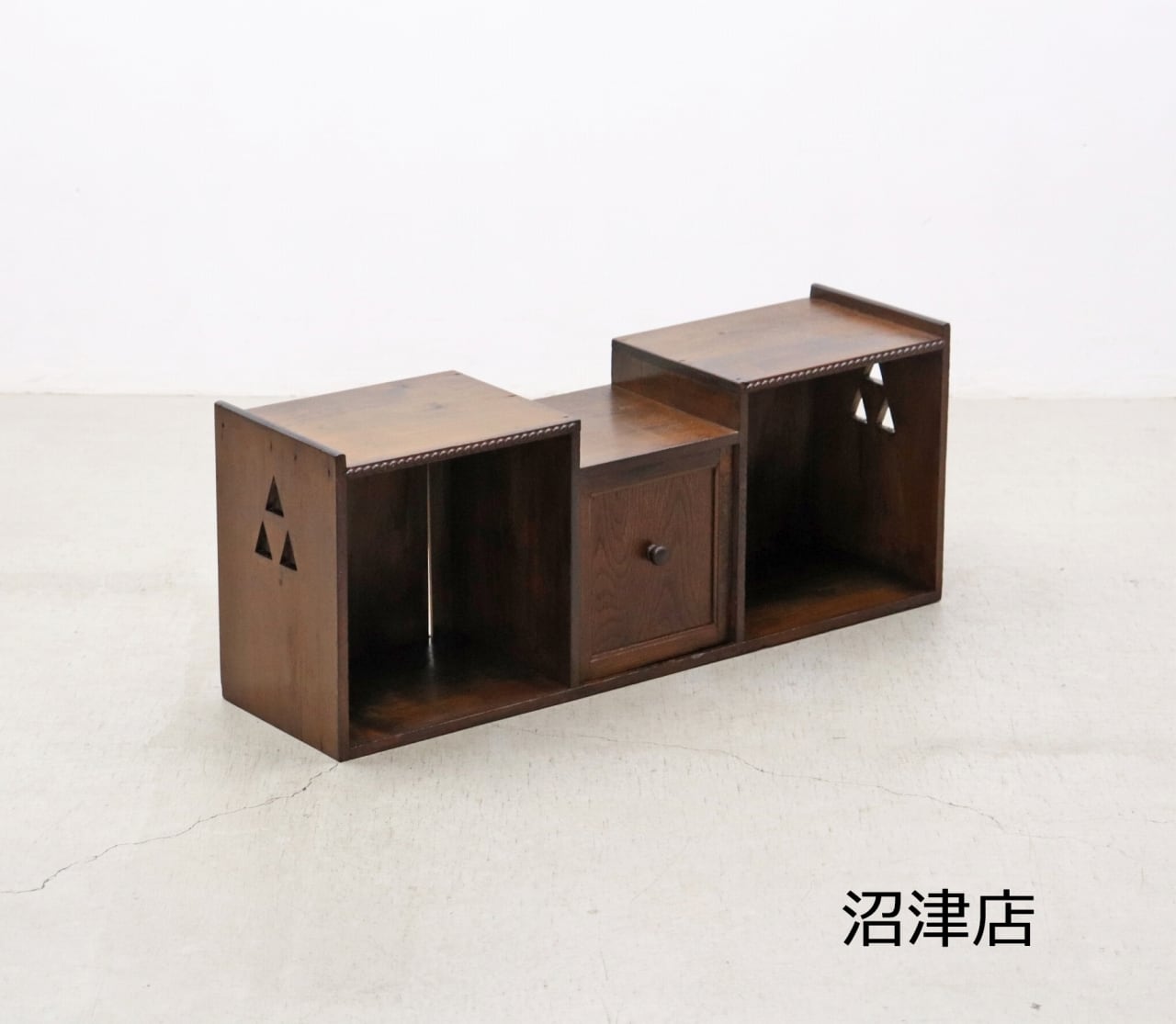 【沼津店】レトロ 無垢材 卓上 収納 キャビネット シェルフ 本棚 本立て ラック キッチン RDT28208