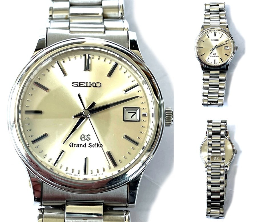 Grand Seiko デイト メンズ クオーツ 文字盤シャンパンゴールド