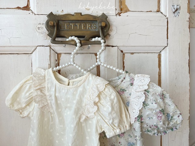 《即納》《hibyebebe》snowflake lace blouse