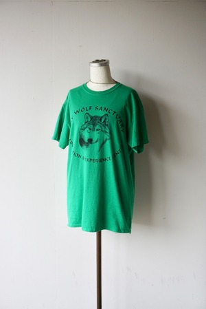 shy wolf print T-shirt