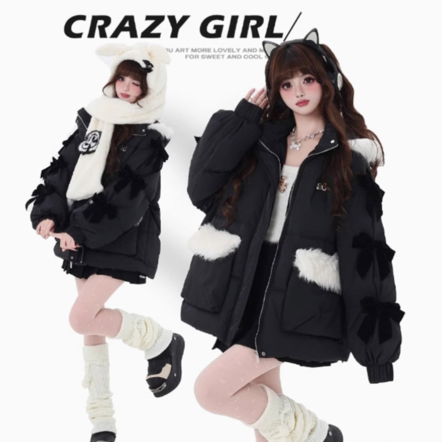 ゴスロリ通販 With U 地雷系 CRAZYGIRLシリーズ ダウンジャケット