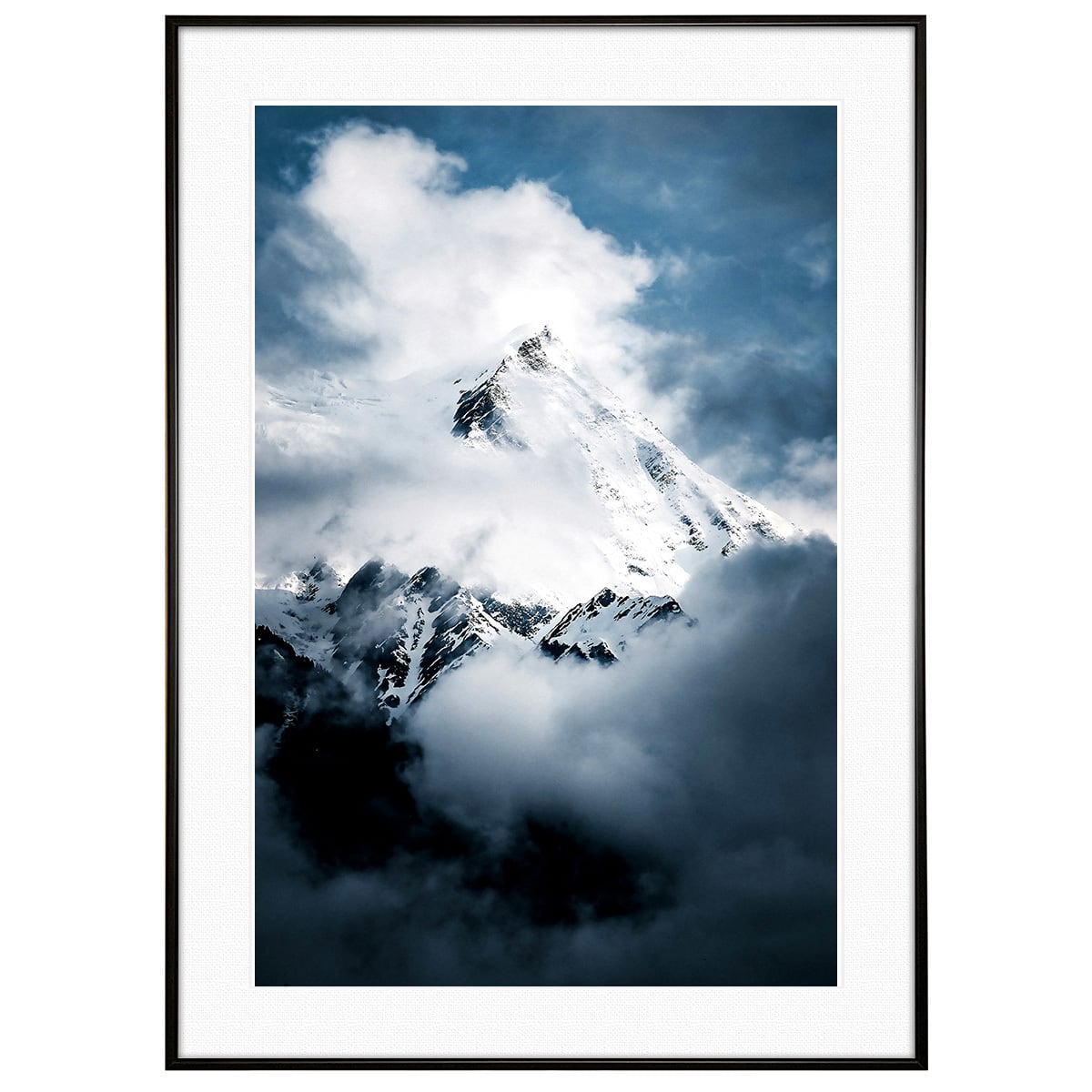 冬写真 フランス モンブランとシャモニー インテリア モノクロアート