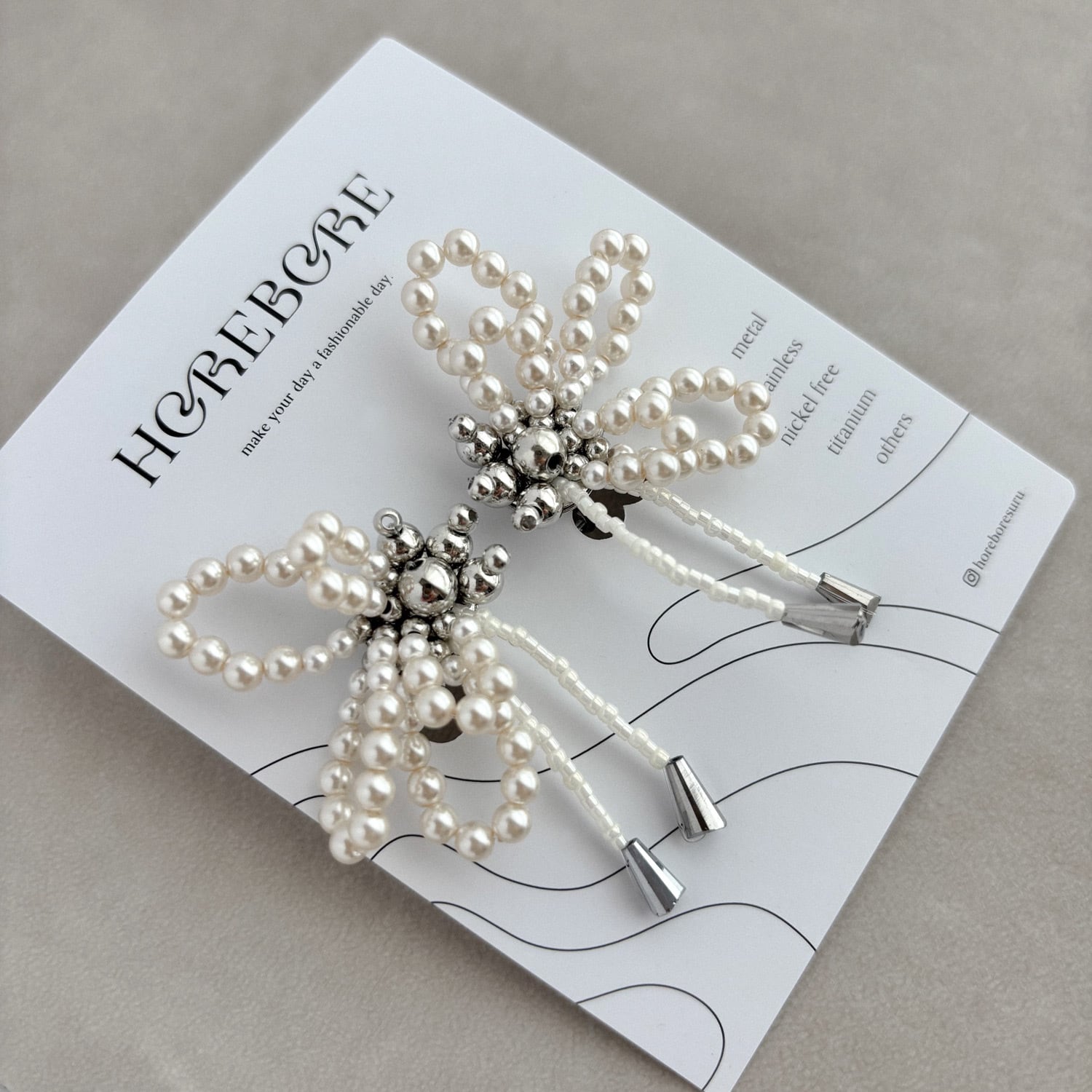 butterfly pearl (pierce / earring)