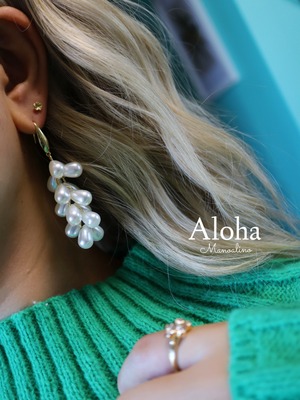 Hawaiian  Shell pearl earrings(シェルパールピアス)