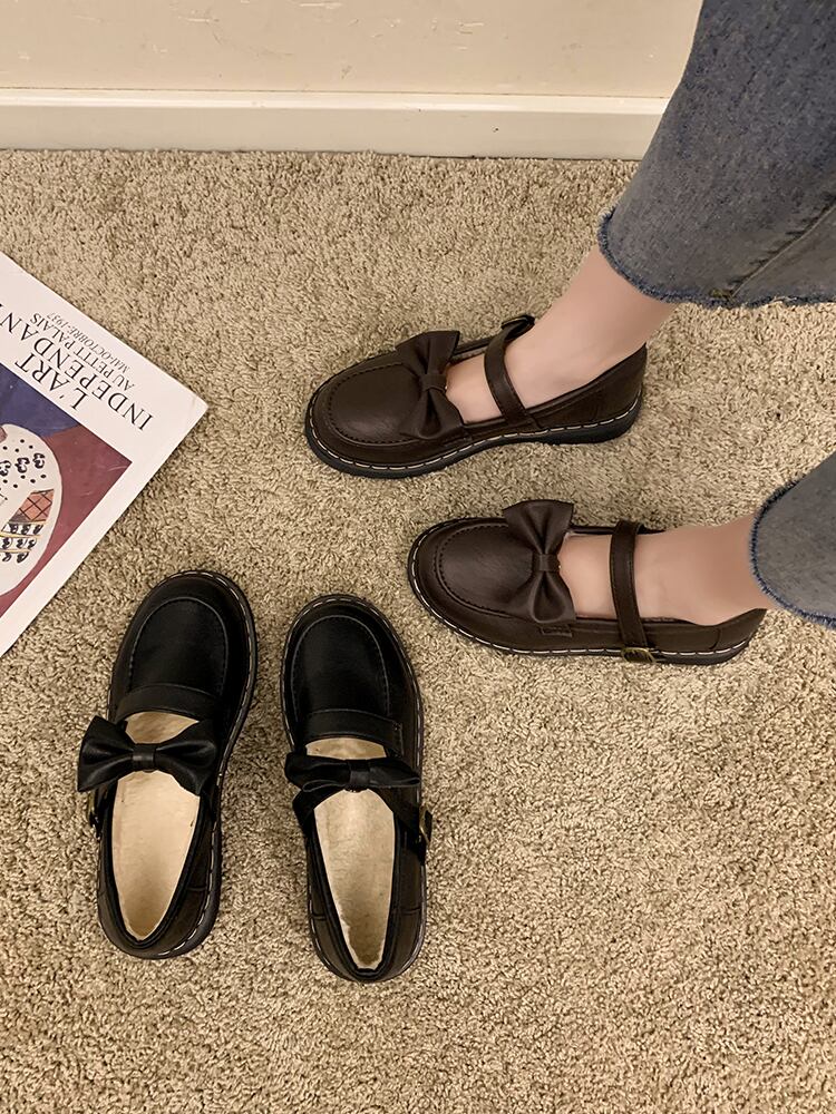 レザーウィンターベルベットレッドスタイルスタンダードシングル 靴 シューズ レトロ 冬物 部族の婦人靴4159450921