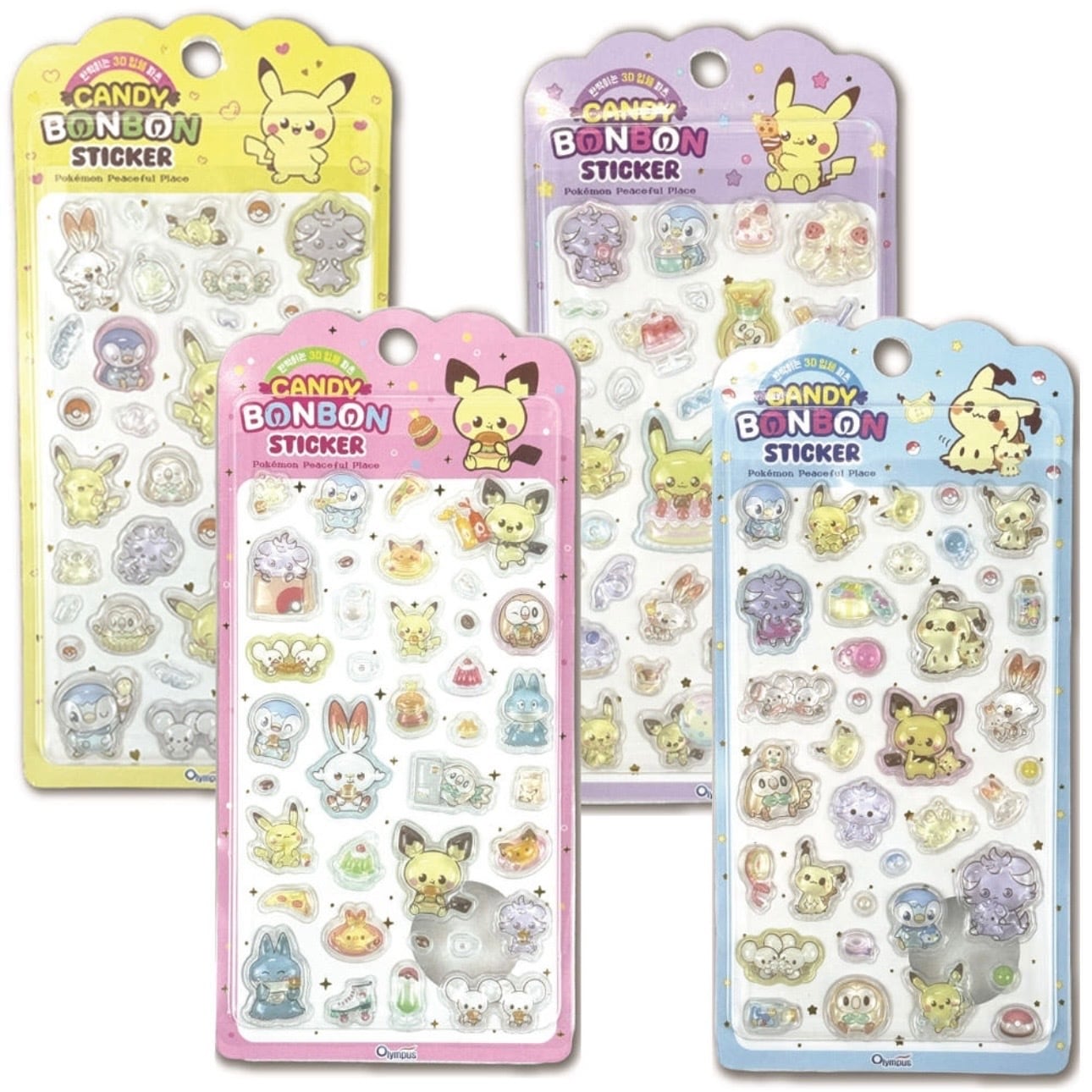 4枚セット】韓国限定 ポケピース ポケモン キャンディボンボン