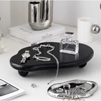 アクセサリートレイ 小物 トレイ ニュアンス ウエーブ 脚付き お洒落 インテリア 置物 雑貨 玄関 シンプル