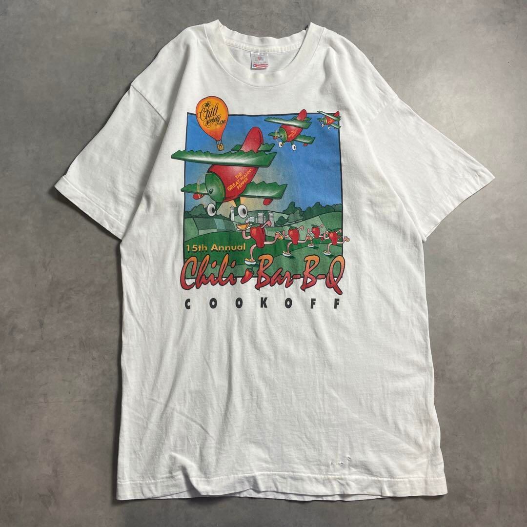 90s USA製 空飛ぶ唐辛子 イベント vintage T-shirt