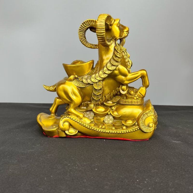 羊 置物 銅製 如意羊 領頭羊 三羊開泰 開運 風水 金運 商売繁盛 縁起物