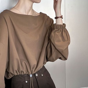 drawstring hem top 13236
