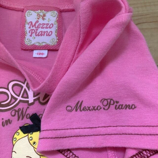 中古【120cm】メゾピアノ 不思議の国のアリス コラボ Tシャツ 
