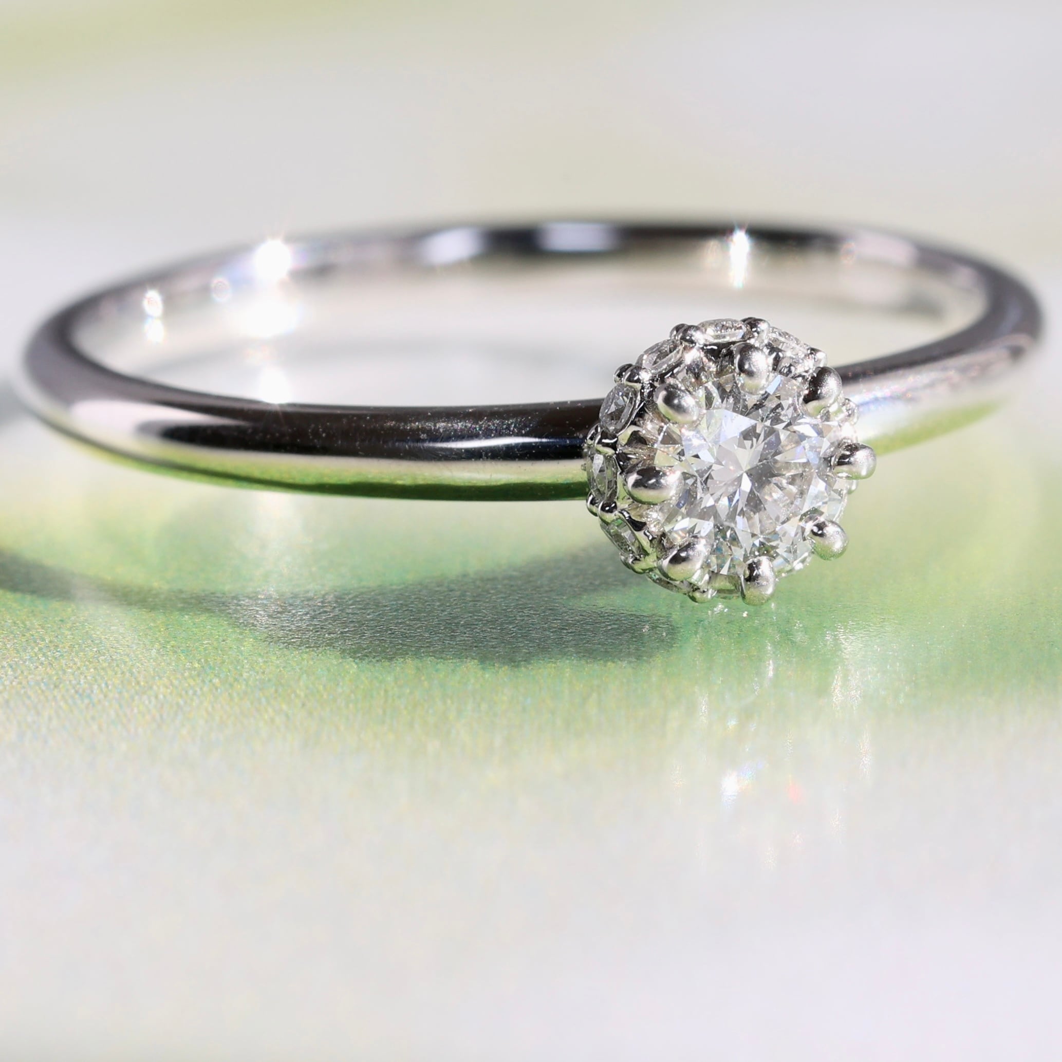 ブランド刻印消え Pt950 ダイヤモンド 0.20ct リング プラチナ 14号  