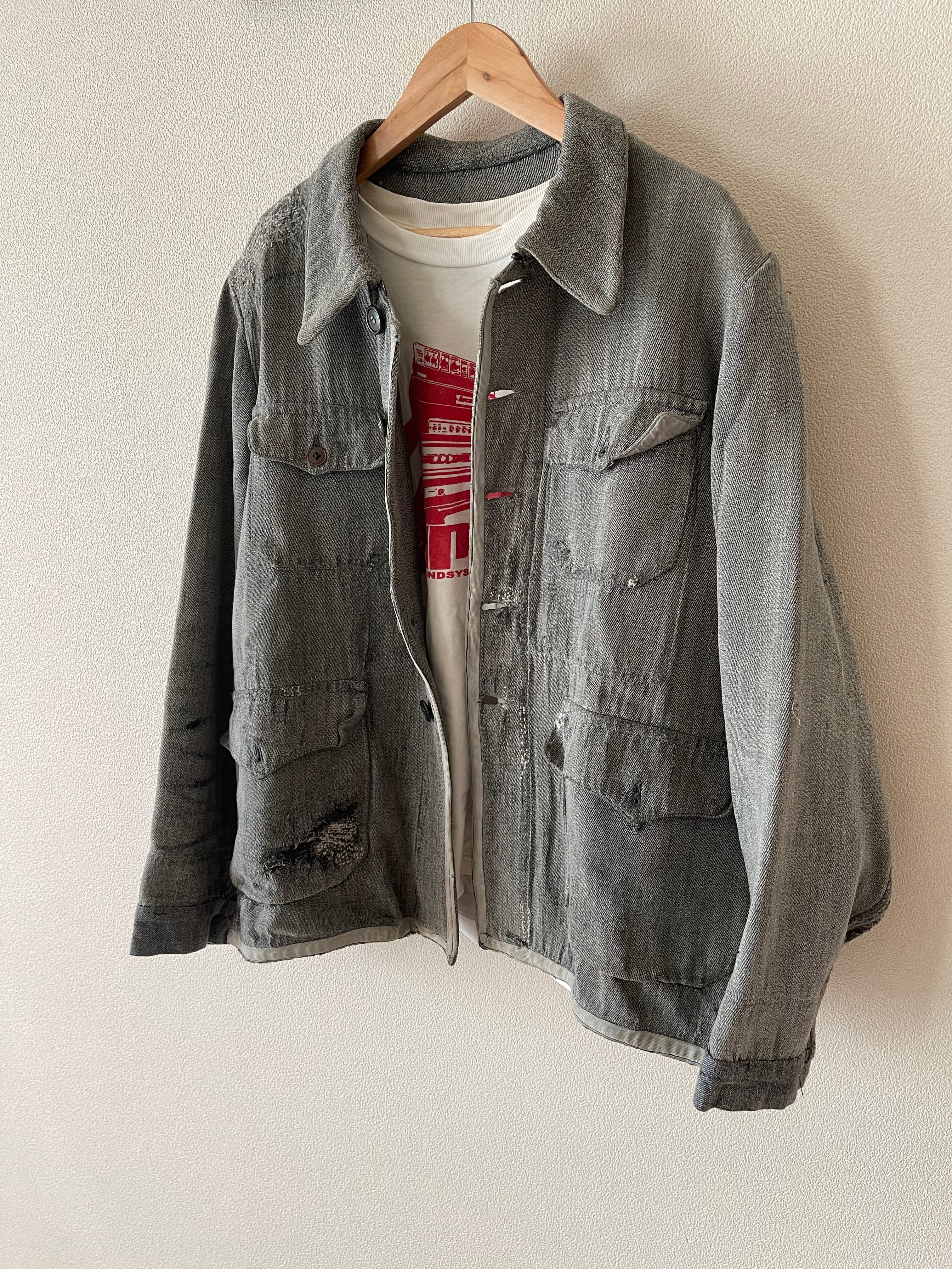 40's French vintage cotton Work Jacket BORO