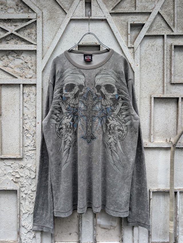 "MMA ELITE" skull & cross print thermal