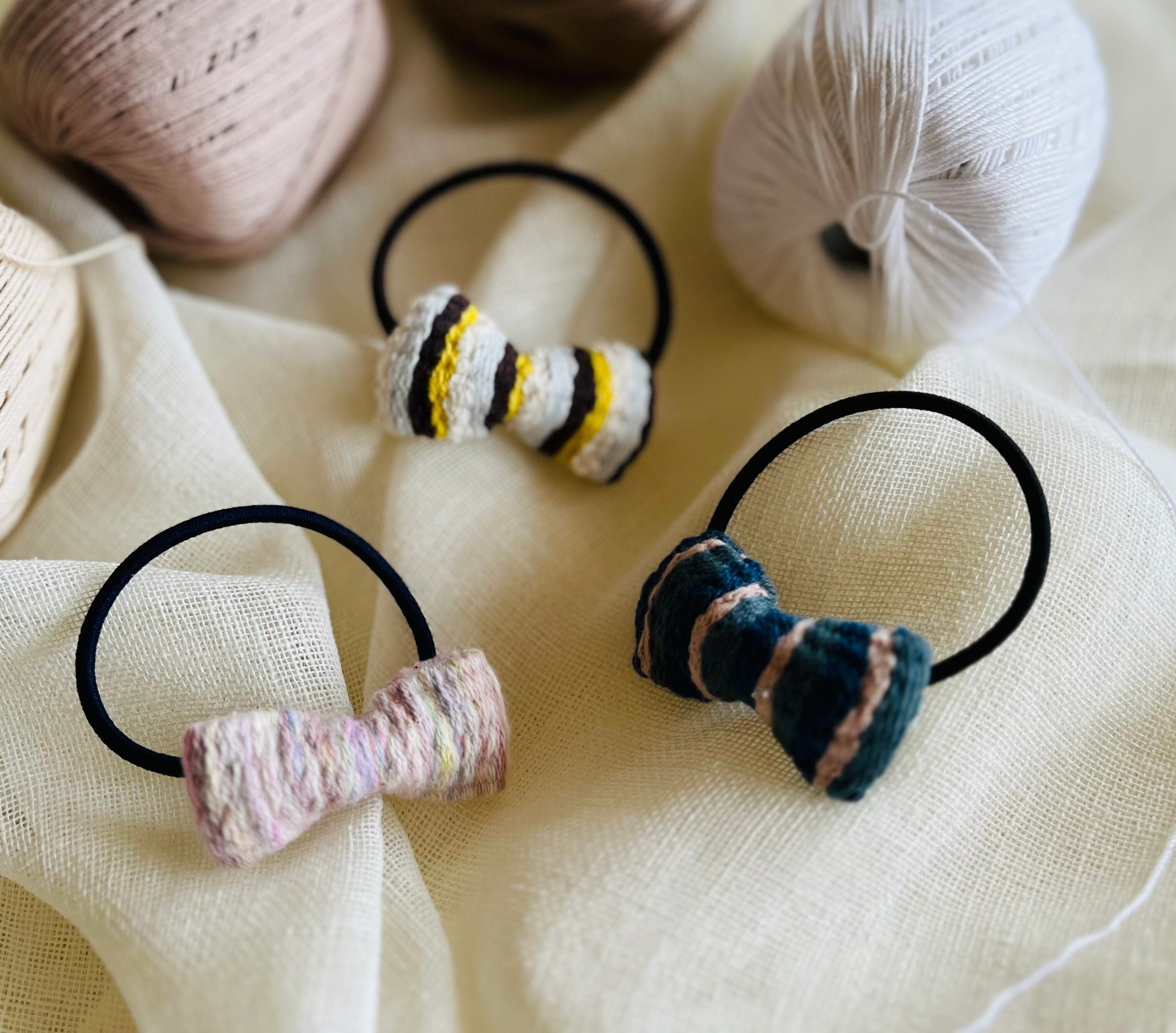 りぼんのヘアゴム 3個セット