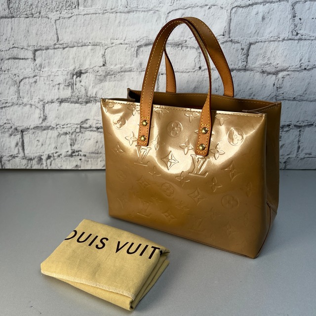 LOUIS VUITTON ルイヴィトン  モノグラム・ヴェルニ リードPM PVC ハンドバッグ ベージュ A-10673