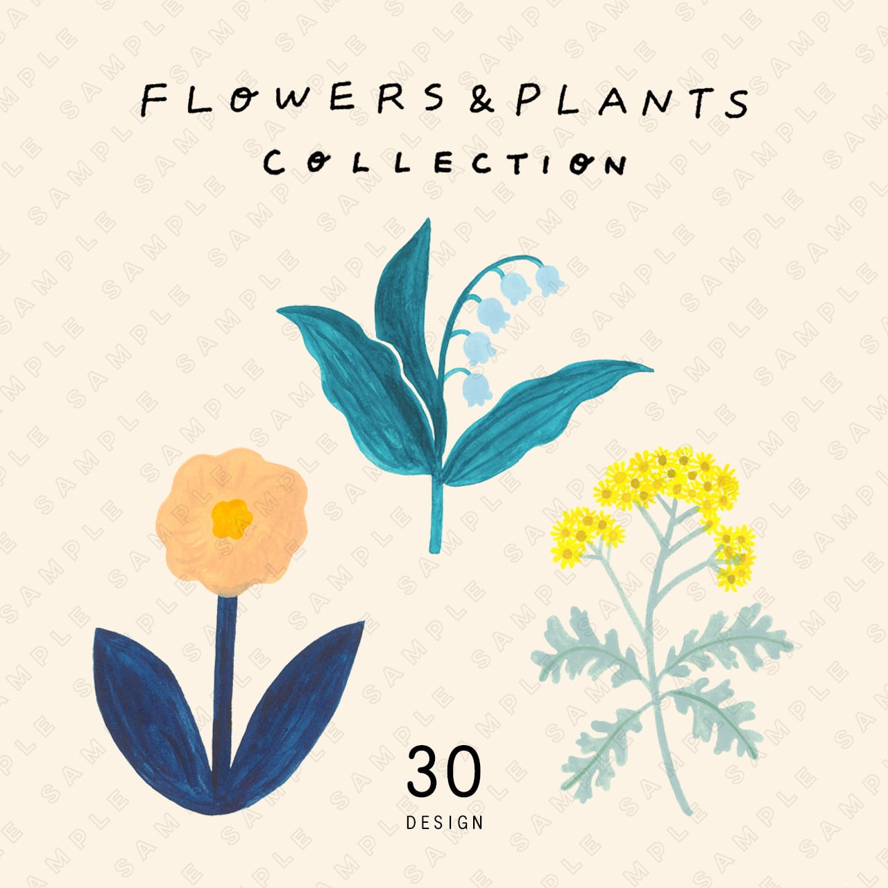 design　PLANTS　tiny　store　＆　FLOWERS　花と植物の素材集　COLLECTION