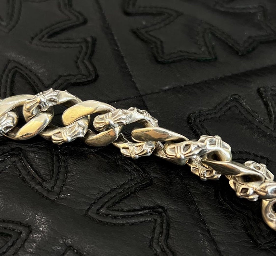 CHROME HEARTS CH Plus Fancy Chain Bracelet 15 LINK クロムハーツ CH