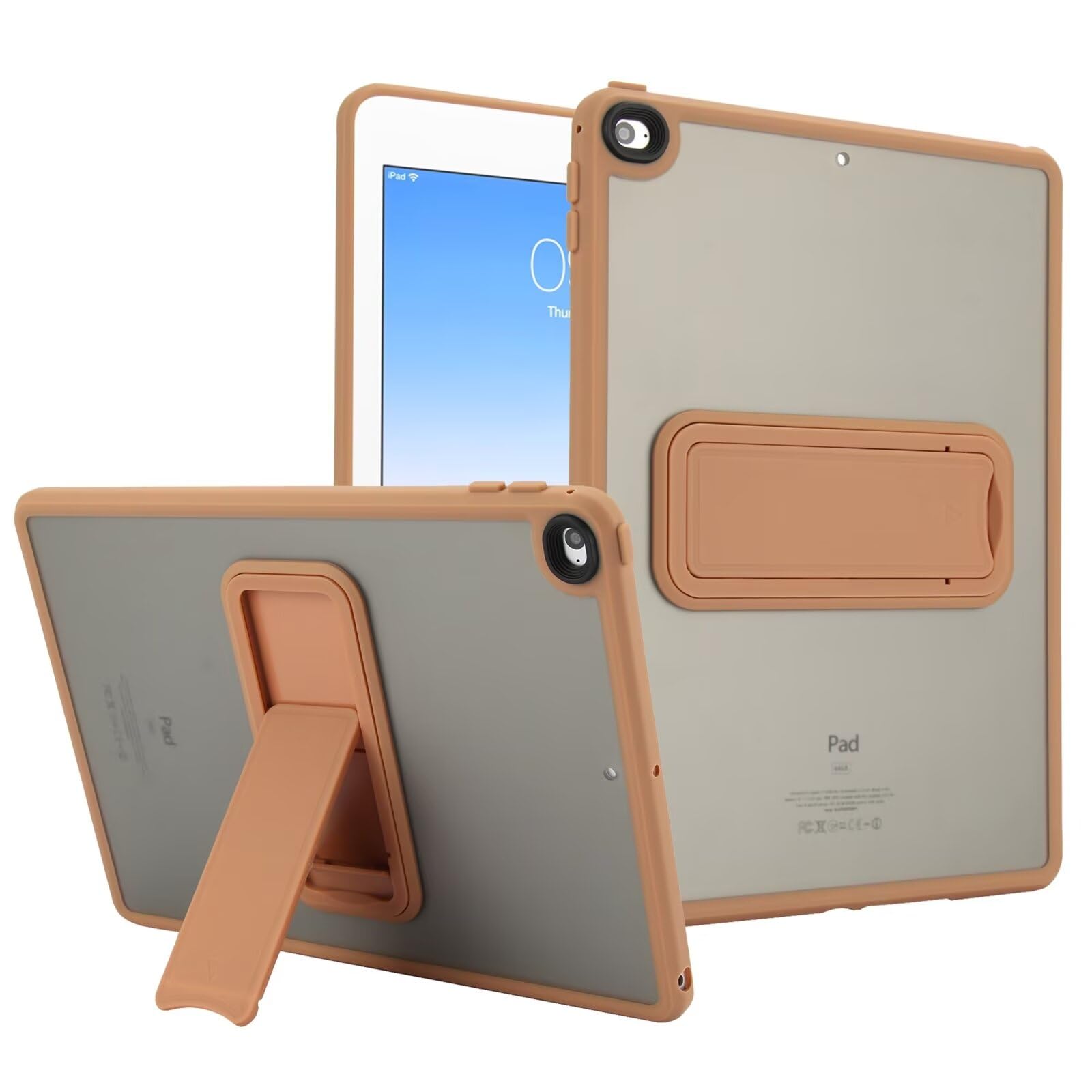 iPad Mini5 ケース Mini4 ケース スタンド機能付き 半透明 ケース 耐衝撃 iPadmini5 カバー 背面 はめ込み iPadmini4 ケース iPad 7.9インチ PC+TPUケース,ゴールド