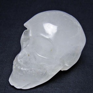 水晶 ドクロ スカル 置物 一点物 145-1786