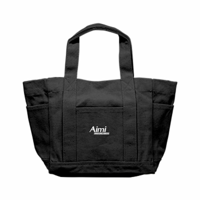 トートバッグ (S) 黒 バッグ AIMI NATURE ARTS ブラック Sサイズ キャンバストート ロゴ