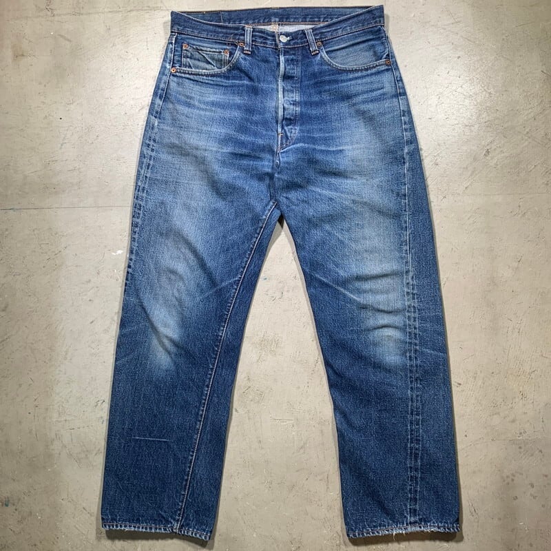 60's~ LEVI'S リーバイス 501 デニム Big E ブランクタブ 平行ステッチ 刻印6 セルヴィッジ 足長R W33 リペア有  色落ち良好 USA製 希少 ヴィンテージ BA-1644 RM2063HH | agito vintage powered by BASE